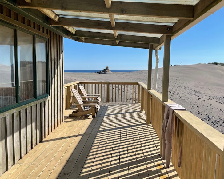 Beachfront Dune House right on the beach at Taranaki NZ