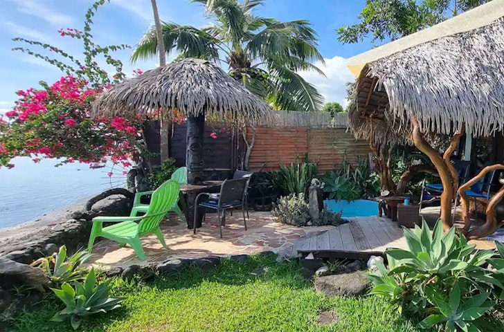 The view from La Maison D'Artiste, one of the best Airbnbs in Tahiti