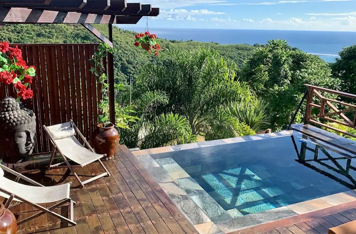 The view from Villa Kauiki, one of the best Airbnbs in Tahiti