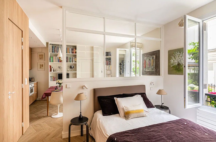 A room in the Charming Eiffel Tower Apartment, one of the best airbnbs in Paris