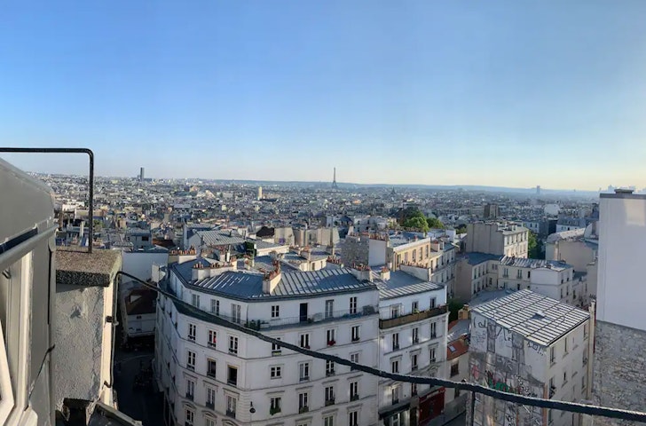 The view from Paris Panoramique, one of the best airbnbs in Paris