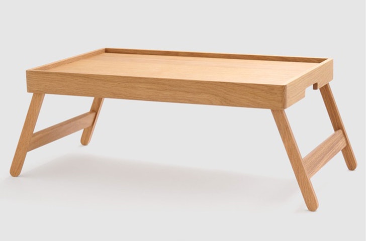 The Fine Day Brand Oak Folding Tray, one of the best gifts for foodies