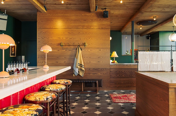 A bar at the Palihotel Culver City, one of the best hotels in LA