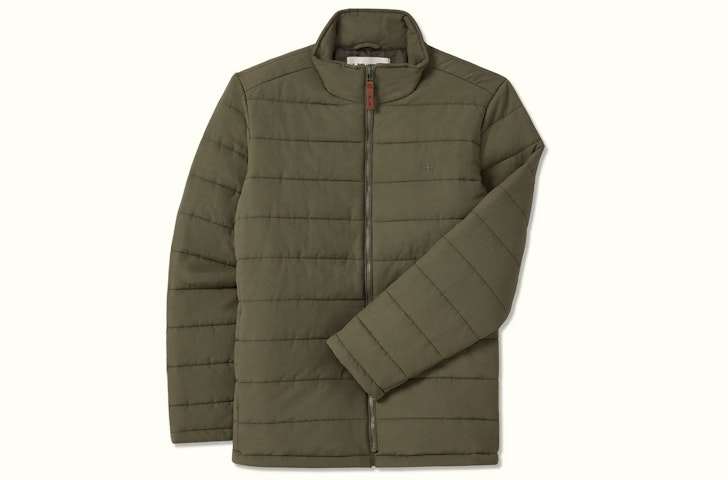 One of the best men's puffer jackets for winter, the R.M.Williams Patterson Creek Jacket