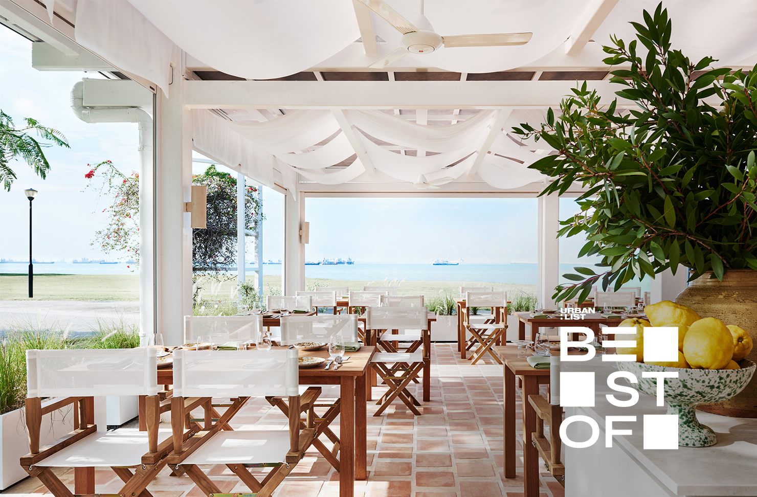 Outdoor seating at Fico at East Coast Park