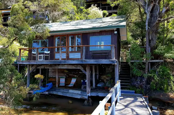 An exterior view of The Boatshed one of the best pet-friendly stays near Sydney