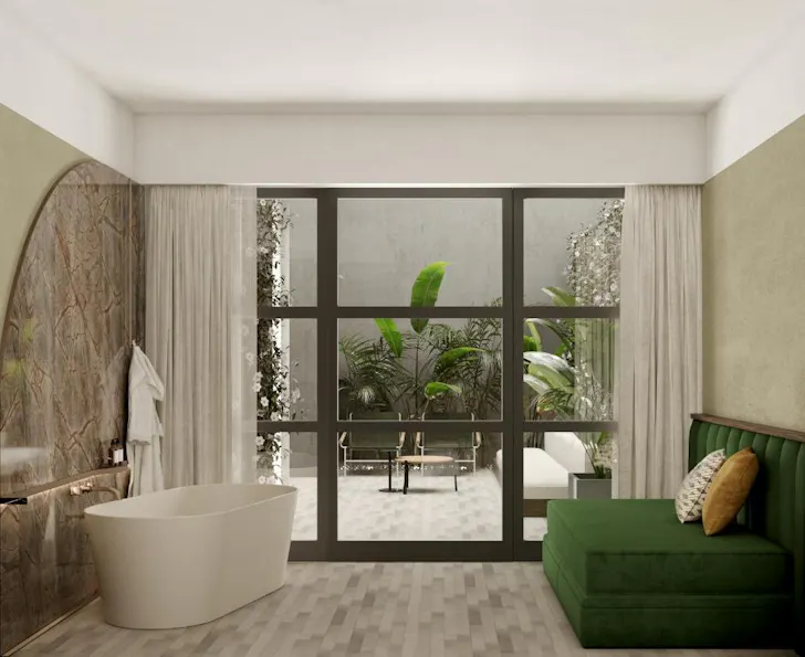 Best places to stay in Rome at Horti 14 Borgo Trastevere with a freestanding bath overlooking greenery