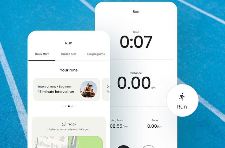 A photo of the KICRUN app, one of the best running apps