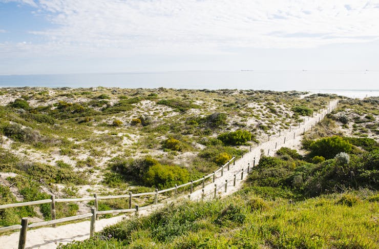 A trail leading to Trigg Beach