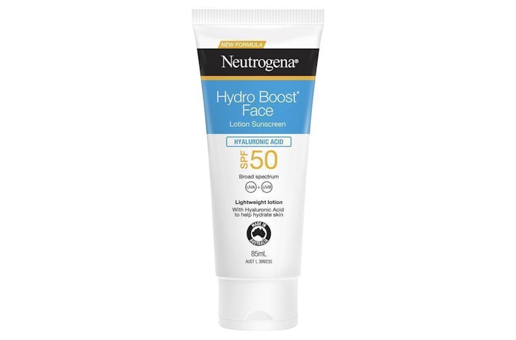 Neutrogena Hydro Boost Water Gel Lotion SPF50, one of the best face sunscreens