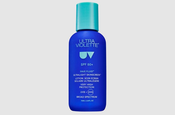 Ultra Violette Fave Fluid SPF 50+ Ultralight Fragrance Free Skinscreen, one of the best face sunscreens for sensitive skin