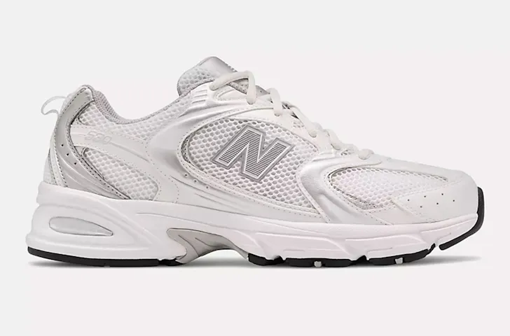 The New Balance 530, one of the best white sneakers