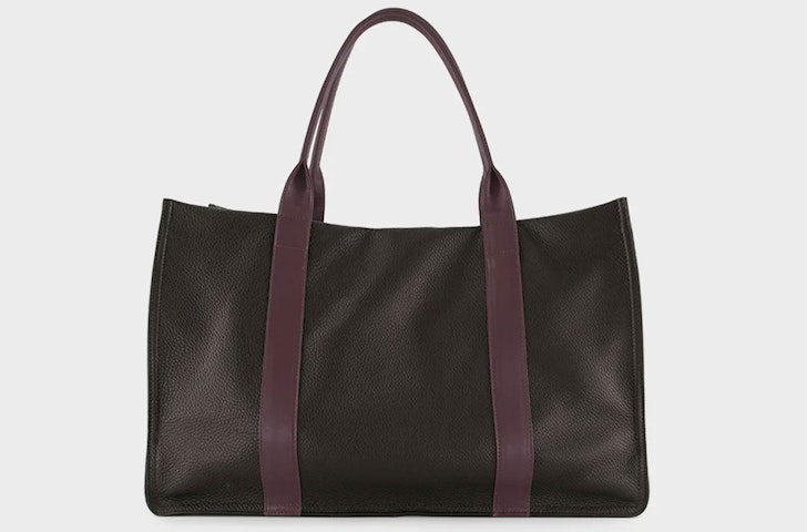 The A-Esque Grocer Tote Deluxe Dark Brown, one of the best work bags
