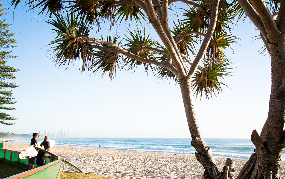 Burleigh Beach, one of the Gold Coast's best beaches in 2022