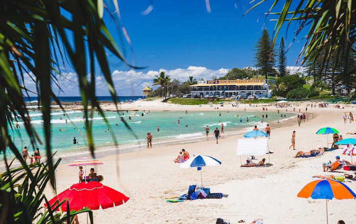 Rainbow Bay, one of the Gold Coast's best beaches