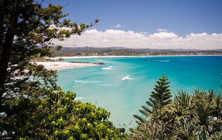 The view of Currumbin beach, one of the Gold Coast's best beaches