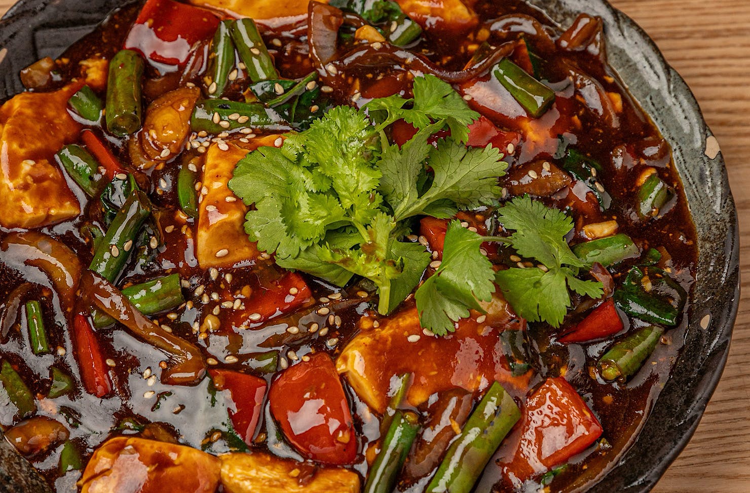 A spicy tofu dish from Big Fish Eatery, one of the best BYOs in Auckland. 