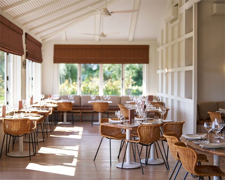 The gorgeous light-filled dining room at Black Barn Bistro. 