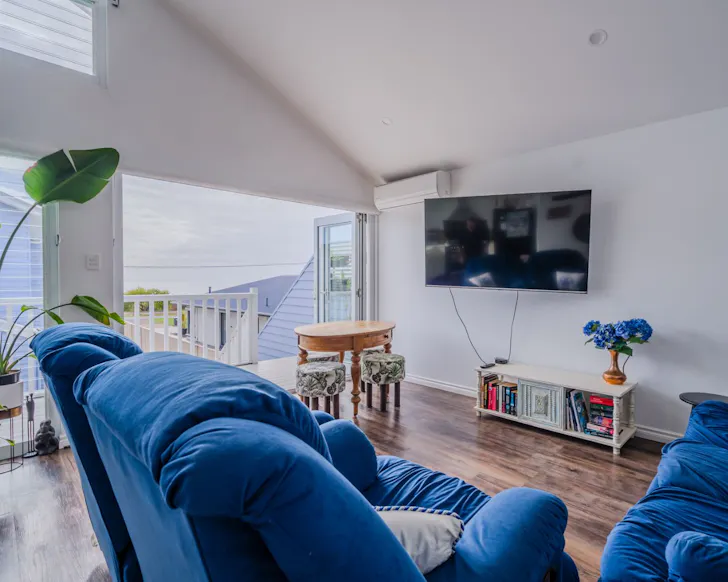 The living space at BluBay View best WA beach houses