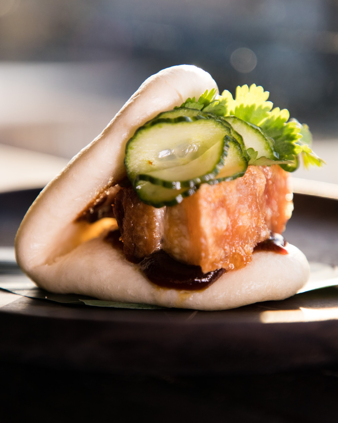A pork belly steamed bun from The Blue Breeze Inn, one of Ponsonby's best restaurants. 