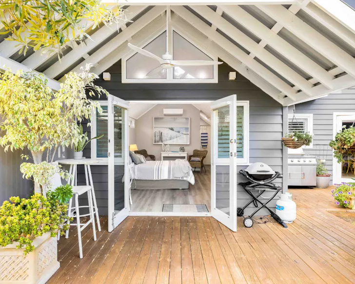The lovely deck outside Boanning Bayside best Busselton Airbnbs