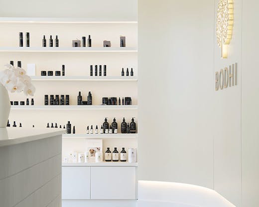 Shelves of products at Bodhi J Cottesloe