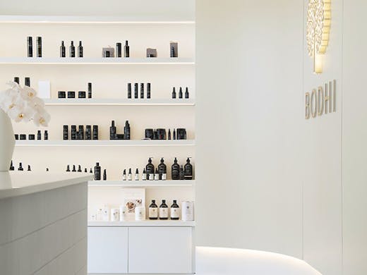 Shelves of products at Bodhi J Cottesloe