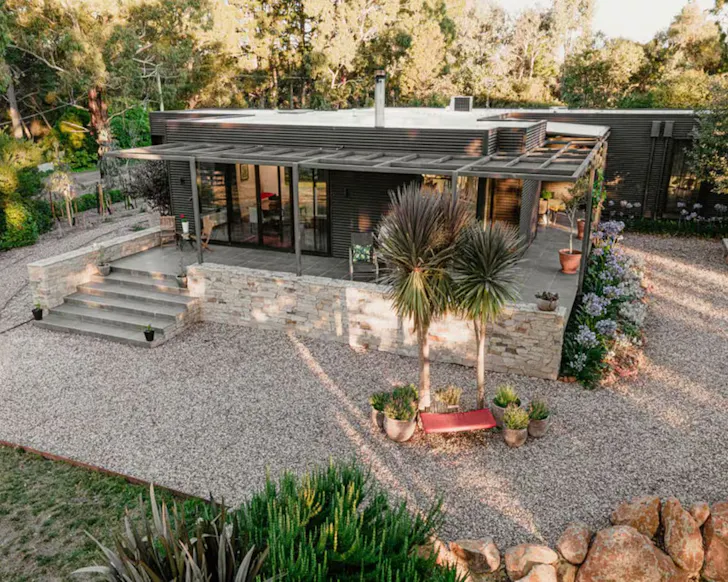 An exterior view of Bohemia House & Garden best Daylesford stays