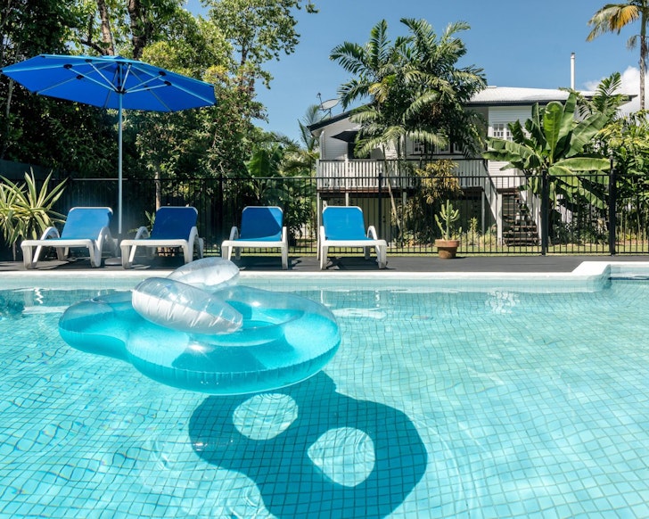 The pool at Bombora Lodge best Cairns Airbnbs