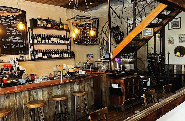 The bar at one of the best french restaurants in Melbourne