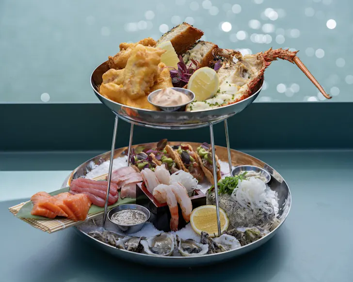 Off-the-chain seafood tower.