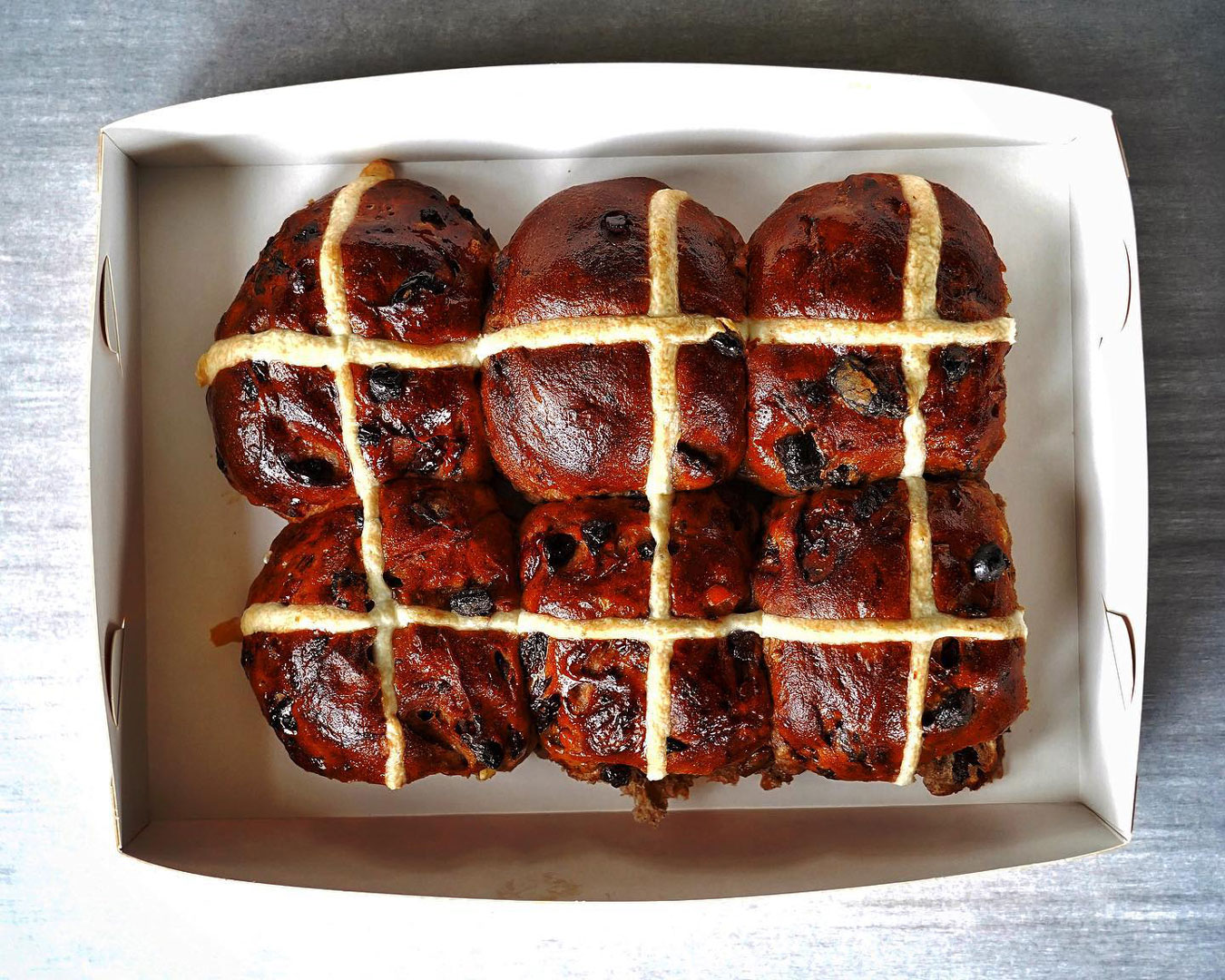 hot cross buns from brickfields bakery