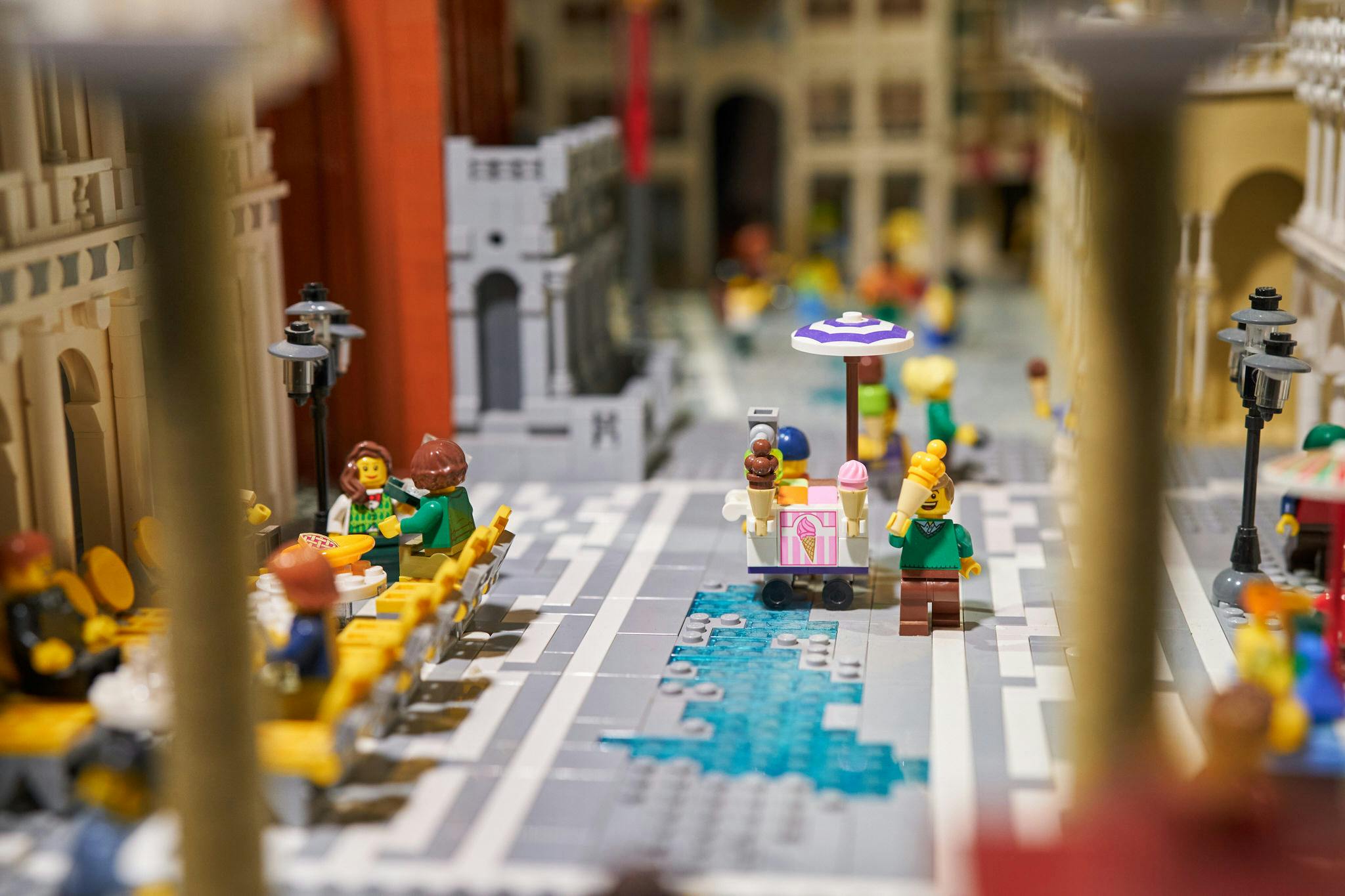 A LEGO display.