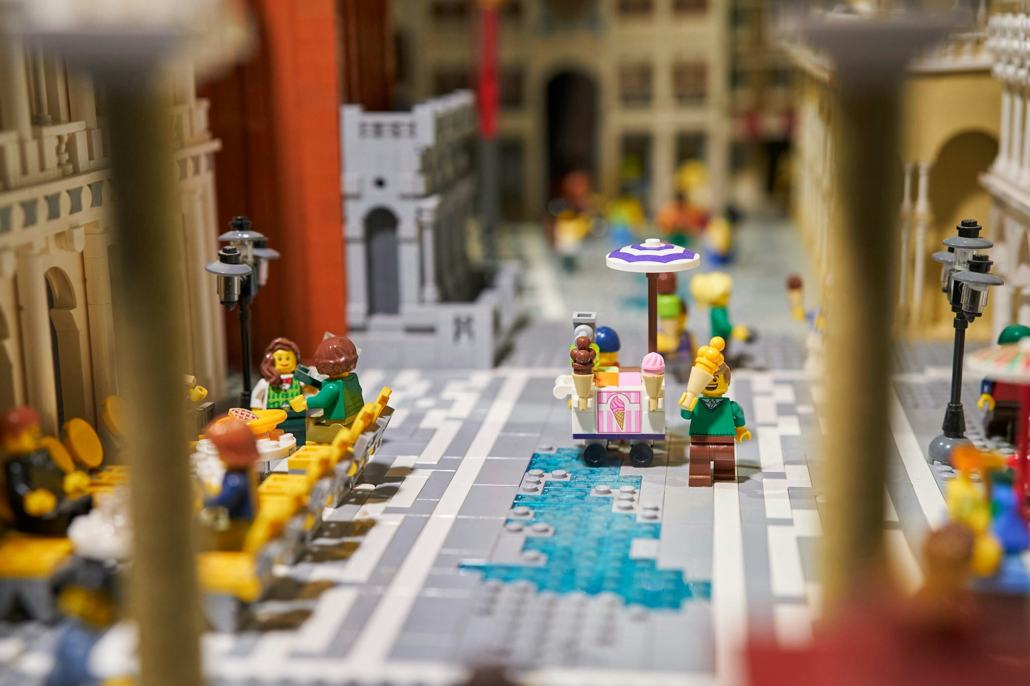 A LEGO display.