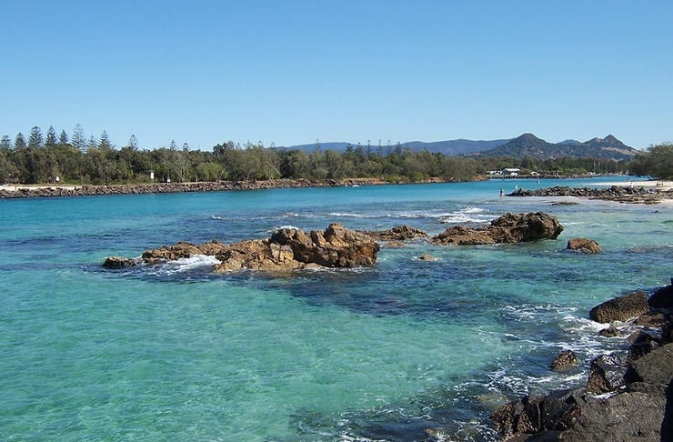 A seascape of Brunswick Heads.