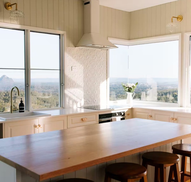 The kitchen at Burgess Cottage country house near Brisbane