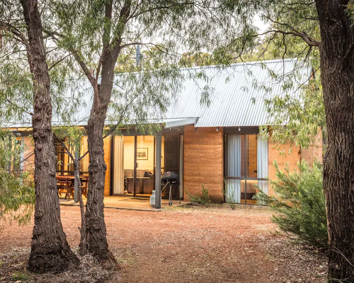 An exterior view of Bussells Bushland Cottages best Margaret River Airbnbs