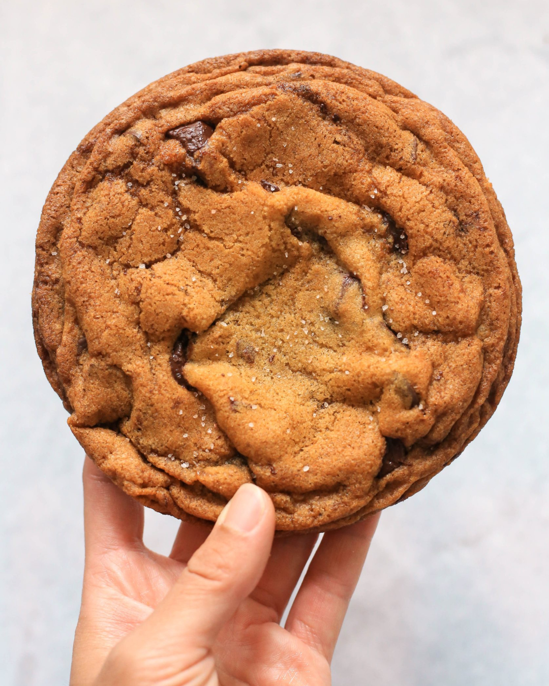 An OG choc chip cookie from Butter Baby, one of the best cookie spots in Auckland. 