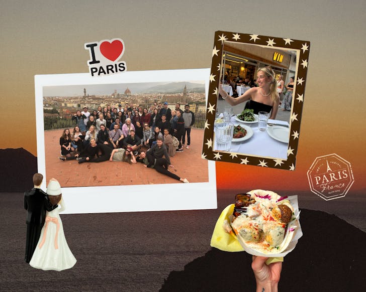 Collage of food and images