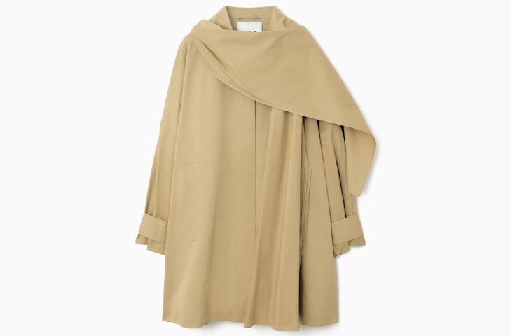 COS Oversized Scarf-Detail Trench Coat, one of the best trench coats