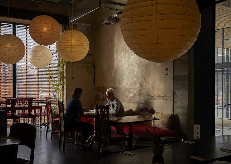 A couple dine in at the new Cafe Hanoi