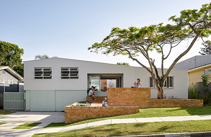 The exterior of the Cantala Avenue House.