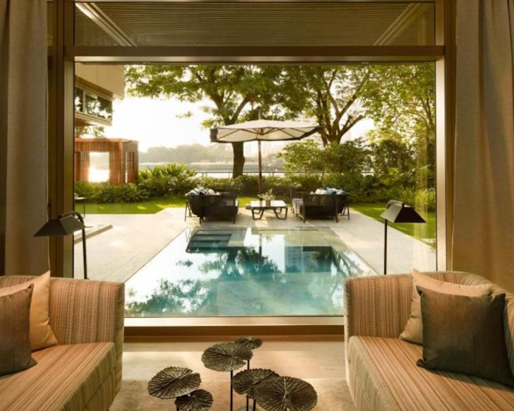 A room with a pool at Capella Bangkok best romantic resorts Thailand