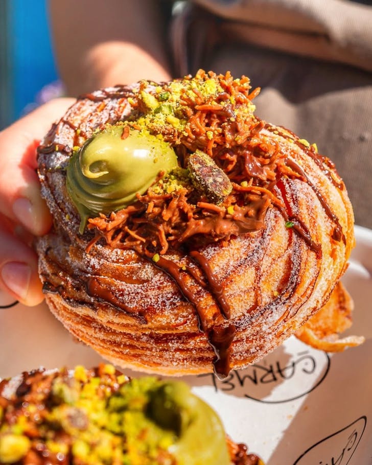 Carmel Israeli Street Food's Pistachio Cruffin. 