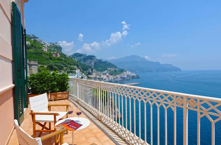The view at Casa Escher, one of the best airbnbs on the Amalfi Coast 
