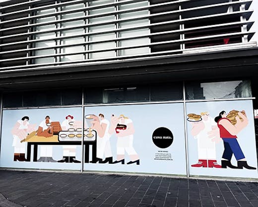 The storefront of Casa Nata with a sign that says 'coming soon'.
