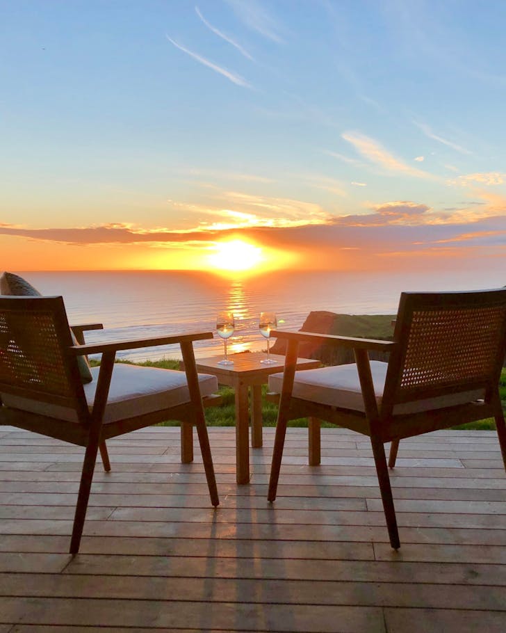 Wines and sunset are on the menu at Castaways. 