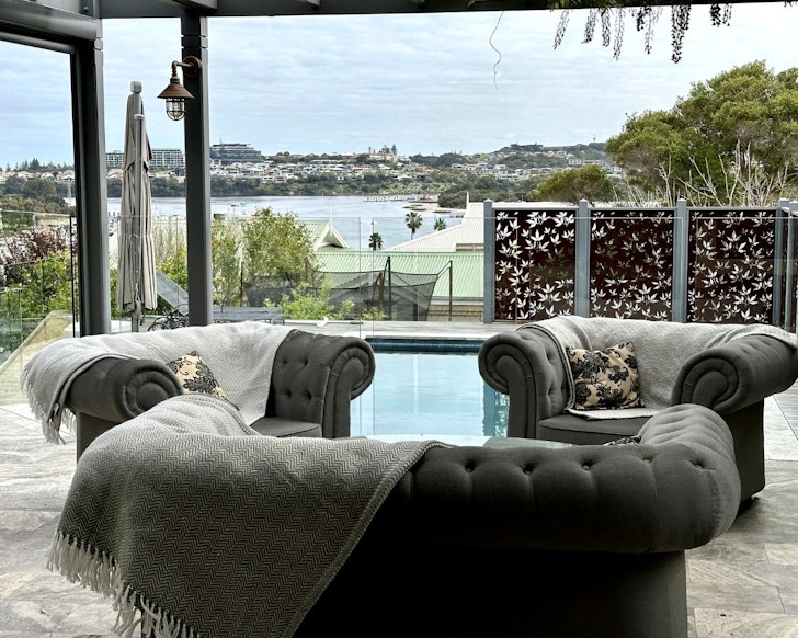 The water view from the deck at Cazzy’s Pool House best Perth Airbnbs with pools