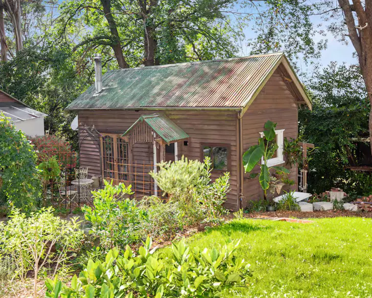 An exterior view of Chapel Sanctuary in the Hills best stays with outdoor baths Victoria