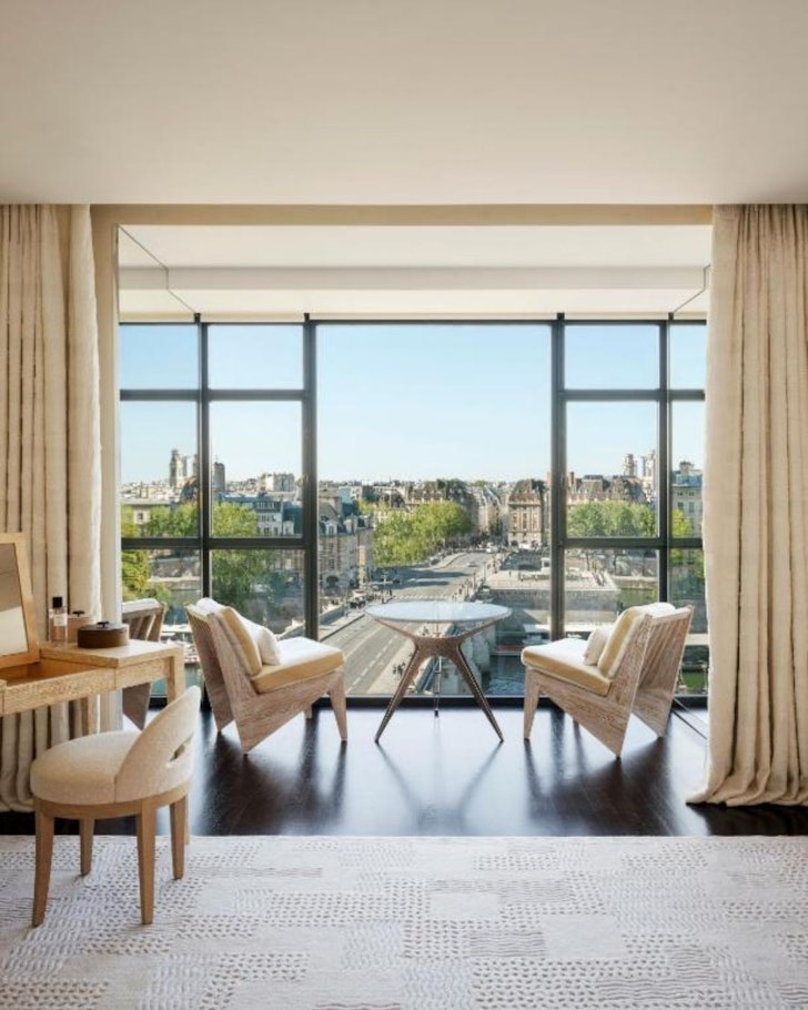A room with a view at Cheval Blanc Paris one of the best luxury hotels Paris